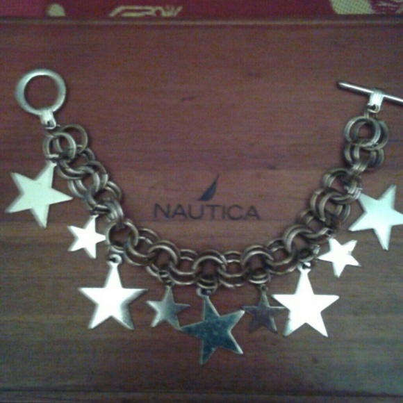 Jewelry - Vintage Star charm bracelet silver tone